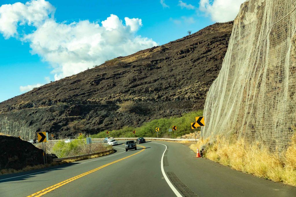 Pali Road to Lahaina Maui