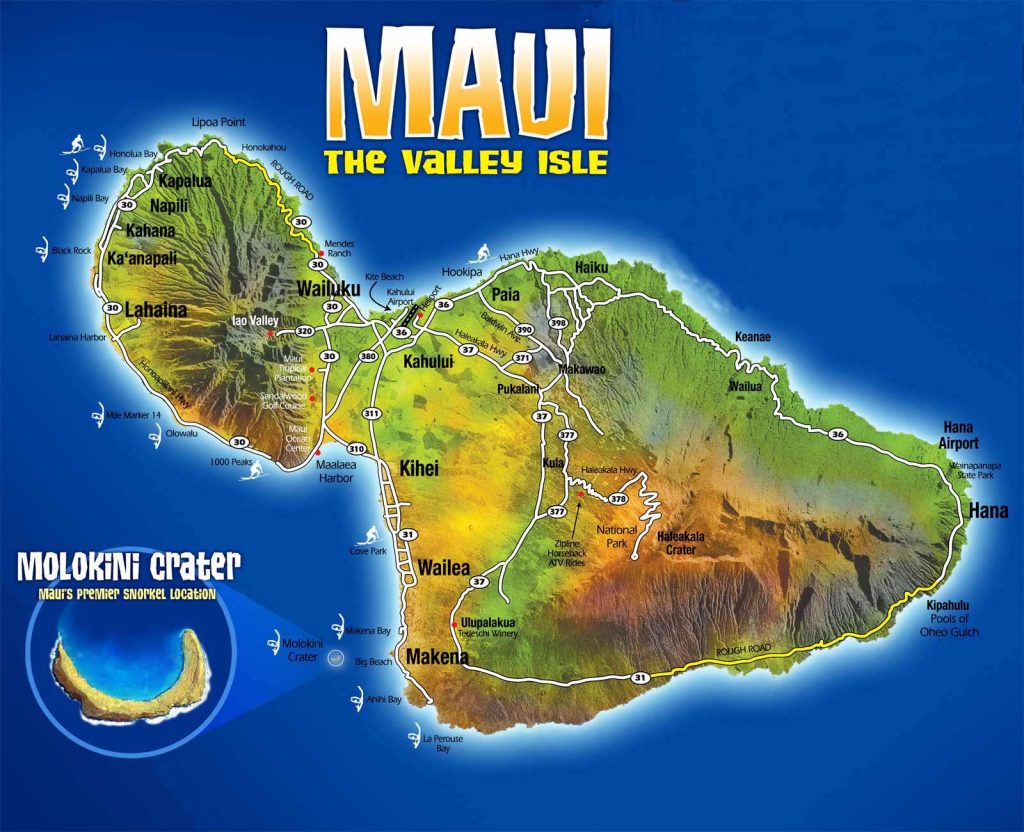 Maui map huge